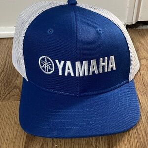 Yamaha Fishing Embroidered Adjustable Mesh Snapback Trucker Hat
